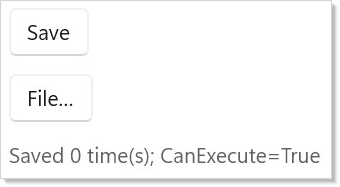 Button and MenuFlyout driven by the same Command