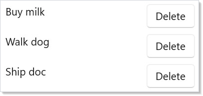 Single Command<TodoItem> driving Delete on every row