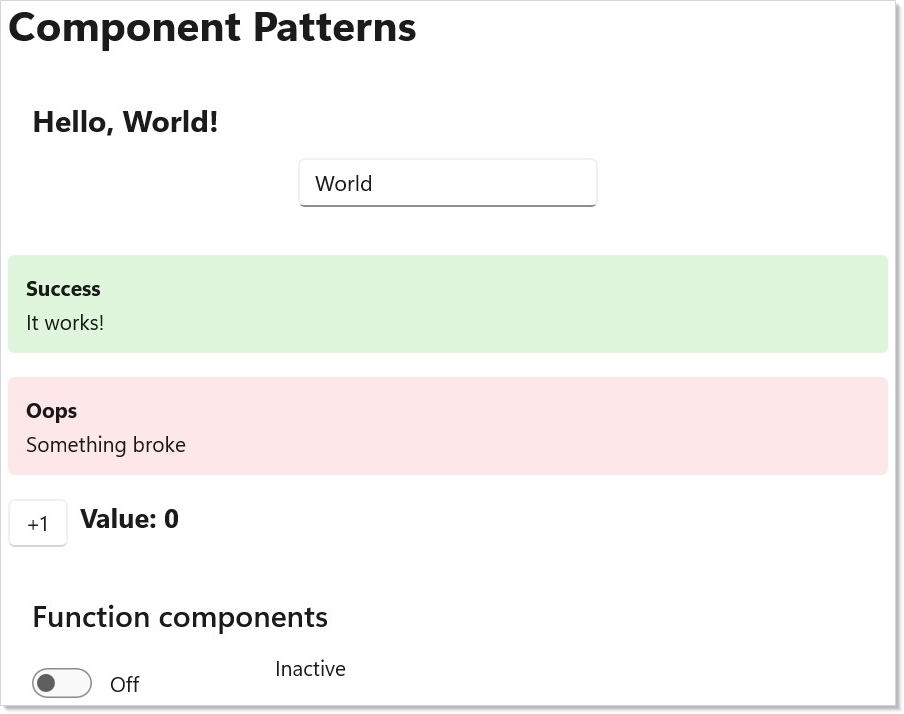 Composed components