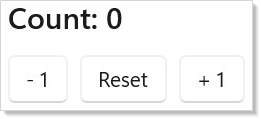 Counter with buttons