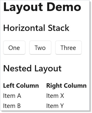 Layout demo
