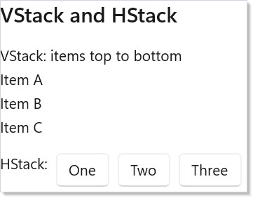 VStack 与 HStack