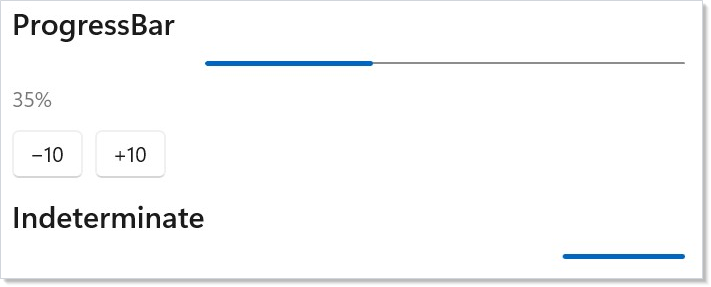 带步进按钮的确定型 ProgressBar