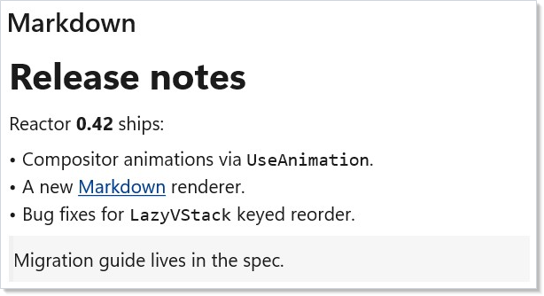 Markdown 渲染 —— 标题、列表、链接、引用块