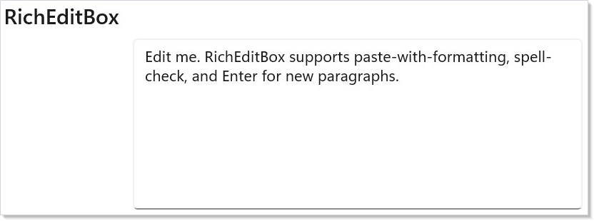 按段落编辑尺寸设置的 RichEditBox